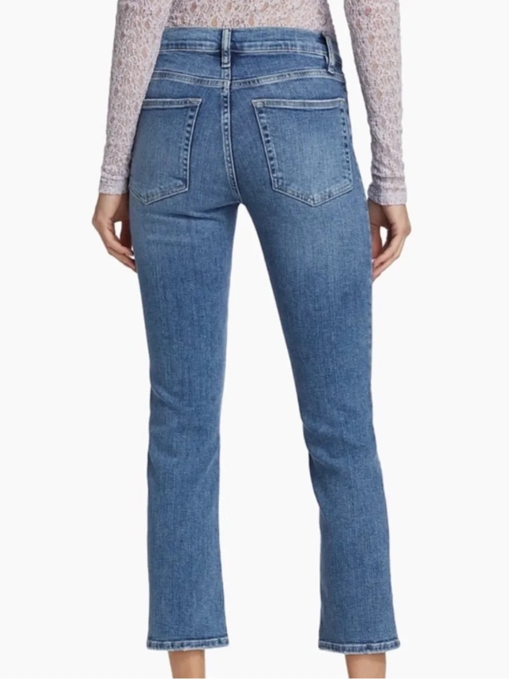 FRAME Le High Straight Jeans Crossings Wash Sz 31